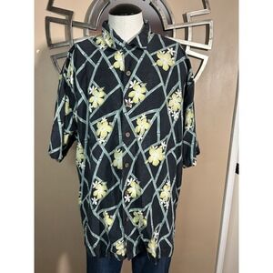 Tommy Bahama Tropical Hawaiian Shirt XL 100% Silk Short Sleeve‎ Button Up